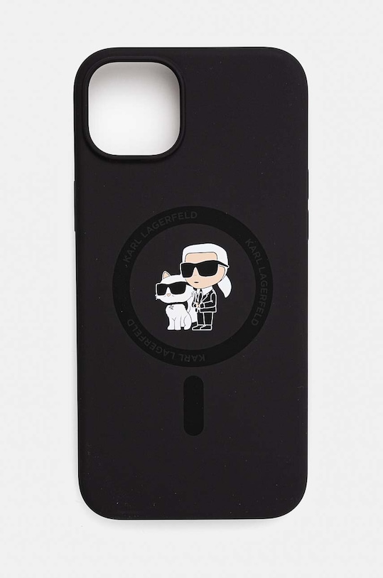 Obal na mobil Karl Lagerfeld iPhone 15 Plus / 14 Plus 6.7 na mobil čierna KLHMP15MSCMKCRHK