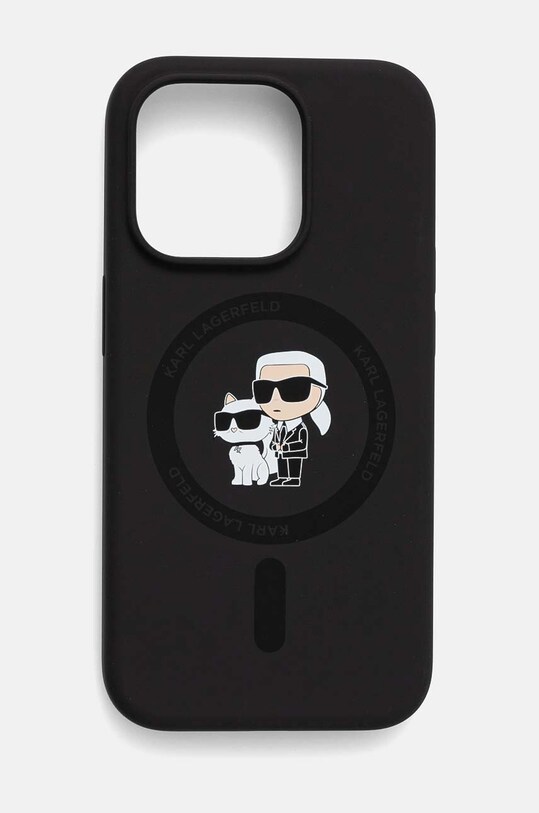 Чехол на телефон Karl Lagerfeld iPhone 15 Pro 6.1 для телефона чёрный KLHMP15LSCMKCRHK