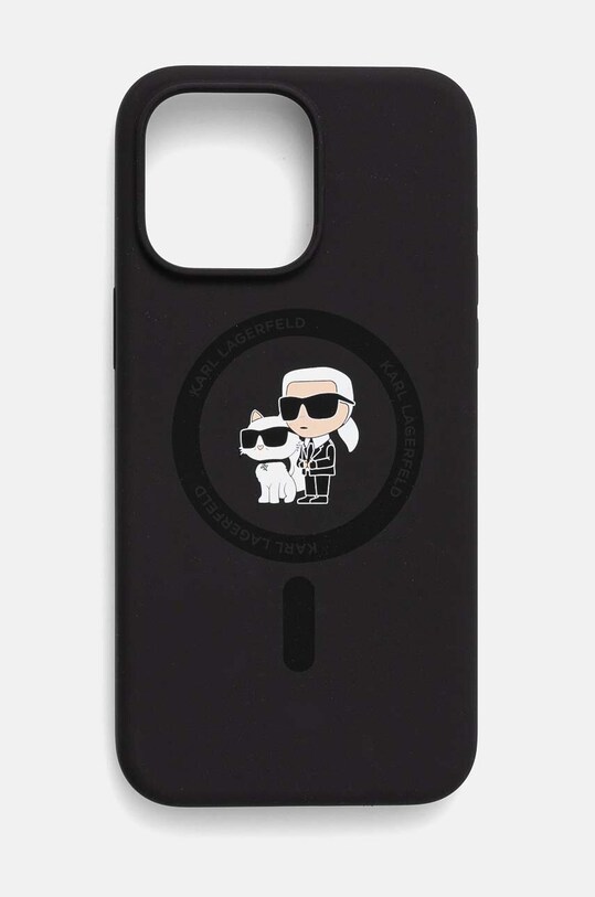 Karl Lagerfeld telefon tok iPhone 15 Pro Max 6.7 telefonhoz fekete KLHMP15XSCMKCRHK