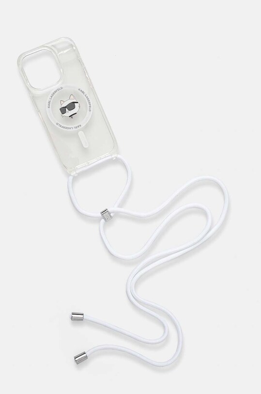 Puzdro na mobil Karl Lagerfeld iPhone 15 Pro Max 6.7 na mobil priesvitná KLHMP15XHCCHNT