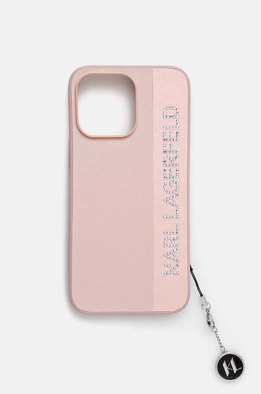 Obal na telefon Karl Lagerfeld iPhone 15 Pro Max 6.7 na mobil růžová KLHCP15XPSAKDGCP