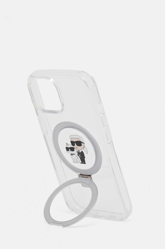 Kiegészítők Karl Lagerfeld telefon tok iPhone 15 / 14 / 13 6.1 KLHMP15SHMRSKCH áttetsző