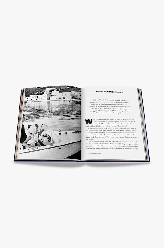Knjiga Assouline Mykonos Muse by Lizy Manola, English mornarsko plava 9781614286905