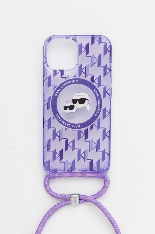 Karl Lagerfeld husă pentru telefon iPhone 15 / 14 / 13 6.1" pentru telefon violet KLHMP15SHCKCKLCU