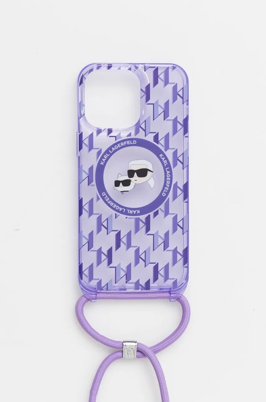 Etui za telefon Karl Lagerfeld iPhone 15 Pro Max 6.7" za telefon ljubičasta KLHMP15XHCKCKLCU