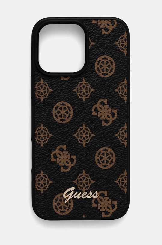 Guess custodia per telefono iPhone 16 Pro Max 6.9 stampa all-over marrone GUHMP16XPGPYSK