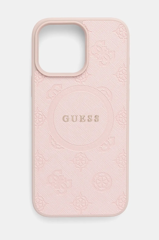 Puzdro na mobil Guess iPhone 16 Pro Max 6.9 nášivka ružová GUHMP16XPSAPSMEP