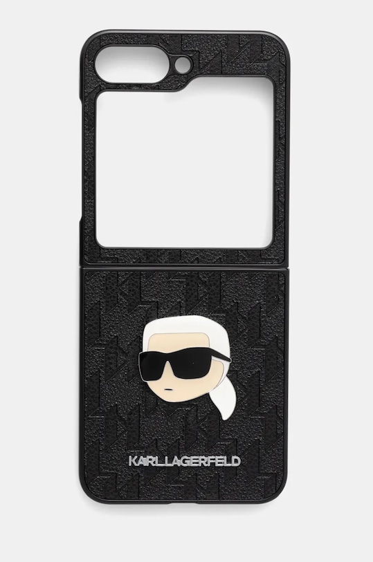 Obal na telefon Karl Lagerfeld Z Flip6 F741 potisk černá KLHCZF6PGKSKIHK