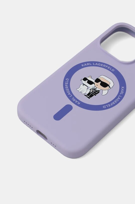 Karl Lagerfeld etui pentru telefon iPhone 15 Pro 6.1 KLHMP15LSCMKCRHU violet AA00