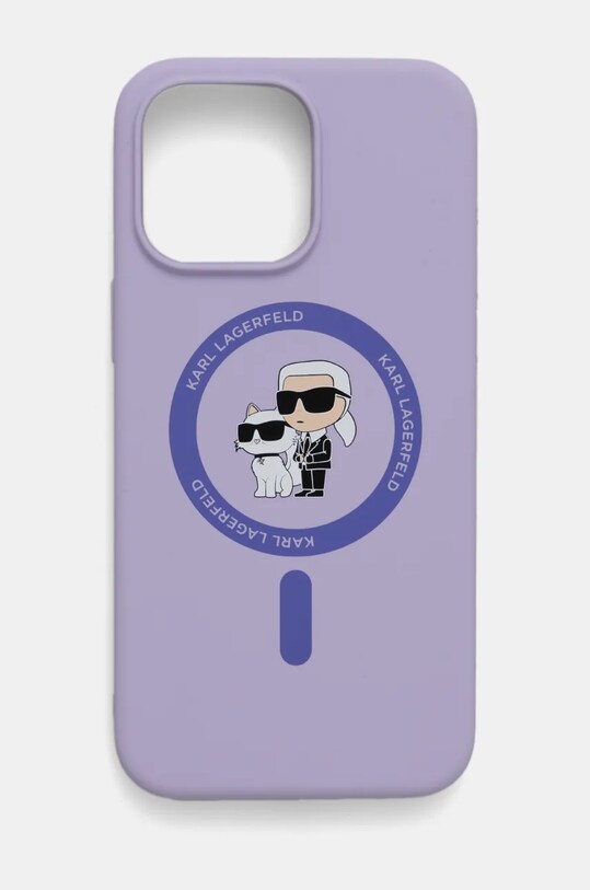 Karl Lagerfeld etui na telefon iPhone 15 Pro Max 6.7 na telefon fioletowy KLHMP15XSCMKCRHU