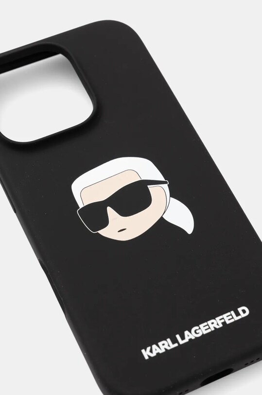 Karl Lagerfeld etui pentru telefon iPhone 16 Pro 6.3 KLHMP16LSKHPPLK negru AA00