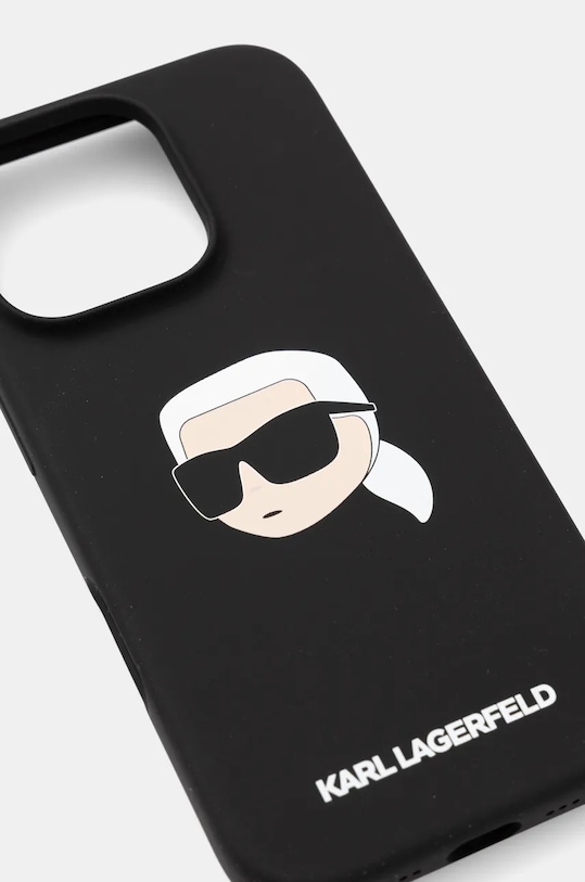 Etui za telefon Karl Lagerfeld iPhone 16 Pro 6.3 KLHMP16LSKHPPLK črna AA00
