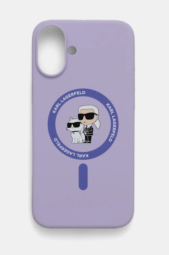 Чохол на телефон Karl Lagerfeld iPhone 16 Plus 6.7 для телефону фіолетовий KLHMP16MSCMKCRHU