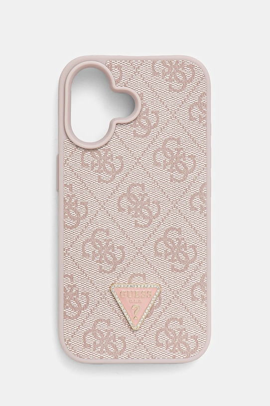 Etui za telefon Guess iPhone 16 6.1 za telefon roza GUHCP16SP4TDPP