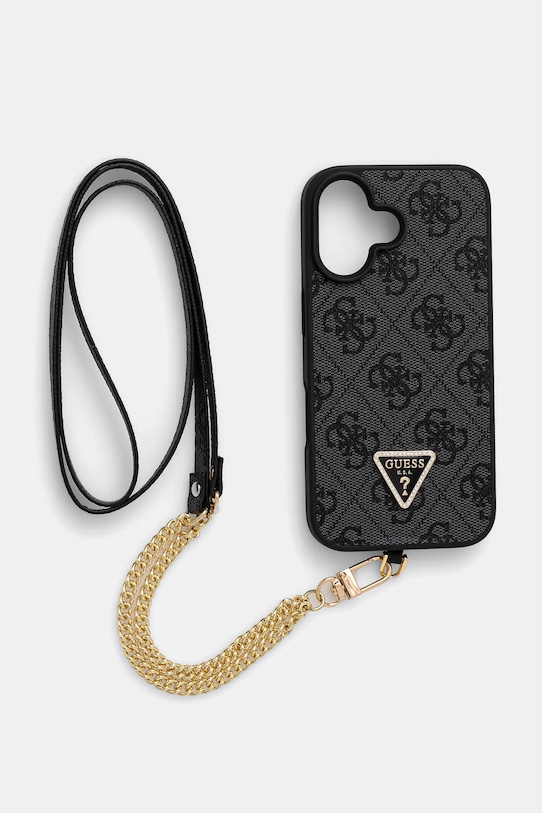 Чехол на телефон Guess iPhone 16 6.1 для телефона чёрный GUHCP16SP4TDSCPK