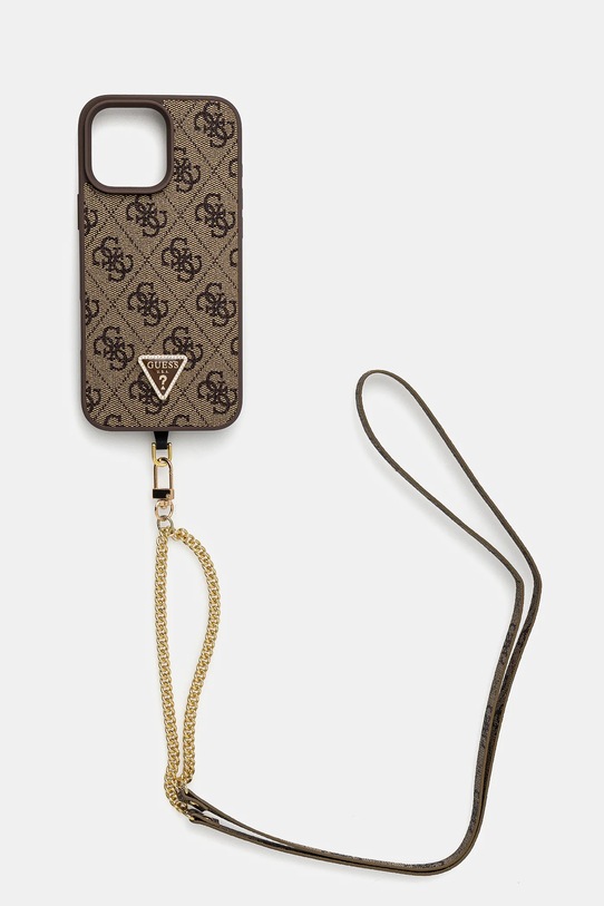 Guess etui na telefon iPhone 16 Pro Max 6.9 na telefon brązowy GUHCP16XP4TDSCPW