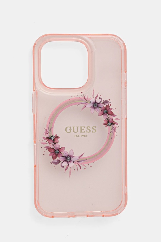 Чехол на телефон Guess iPhone 16 Pro 6.3 для телефона розовый GUHMP16LHFWFCP