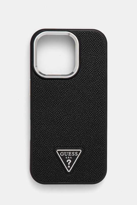 Кейс за телефон Guess iPhone 16 Pro 6.3 за телефон черен GUHMP16LPGTSPSK