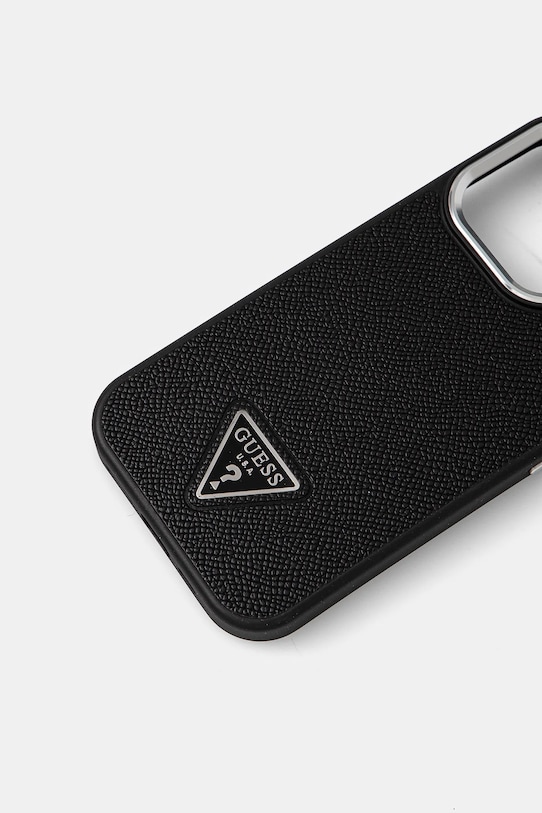 Кейс за телефон Guess iPhone 16 Pro 6.3 GUHMP16LPGTSPSK черен AA00