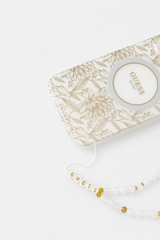 Puzdro na mobil Guess iPhone 16 Plus 6.7 GUHMP16MHCPOFPH biela AA00