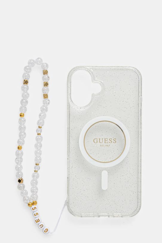 Guess etui pentru telefon iPhone 16 Plus 6.7 cu modele transparent GUHMP16MHGCRELST