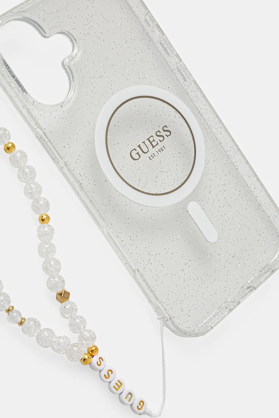 Guess etui na telefon iPhone 16 Plus 6.7 GUHMP16MHGCRELST transparentny AA00