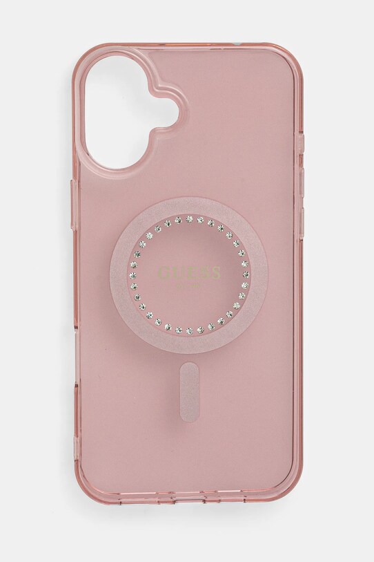 Чехол на телефон Guess iPhone 16 Plus 6.7 аппликация розовый GUHMP16MPFTDTEP