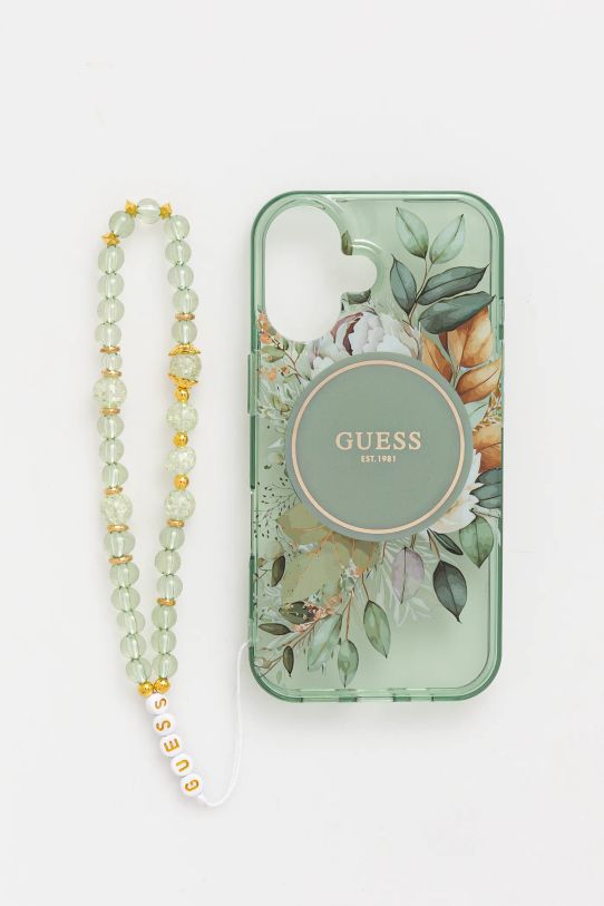 Etui za telefon Guess iPhone 16 6.1 print zelena GUHMP16SHFWBRCESN