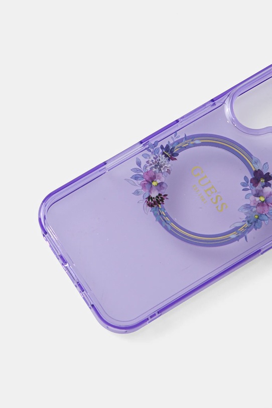 Obal na telefon Guess iPhone 16 6.1 GUHMP16SHFWFCU fialová AA00