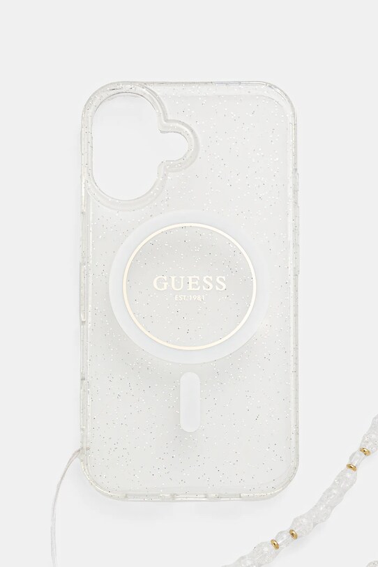 Чехол на телефон Guess iPhone 16 6.1 для телефона прозрачный GUHMP16SHGCRELST