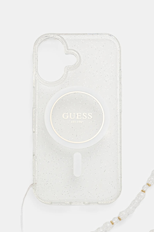 Etui za telefon Guess iPhone 16 6.1 za telefon transparentna GUHMP16SHGCRELST