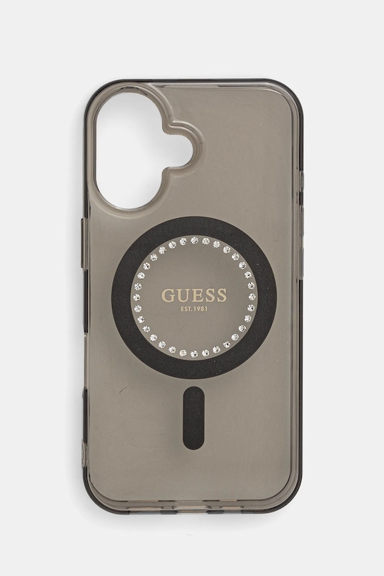 Чехол на телефон Guess iPhone 16 6.1 аппликация чёрный GUHMP16SPFTDTEK