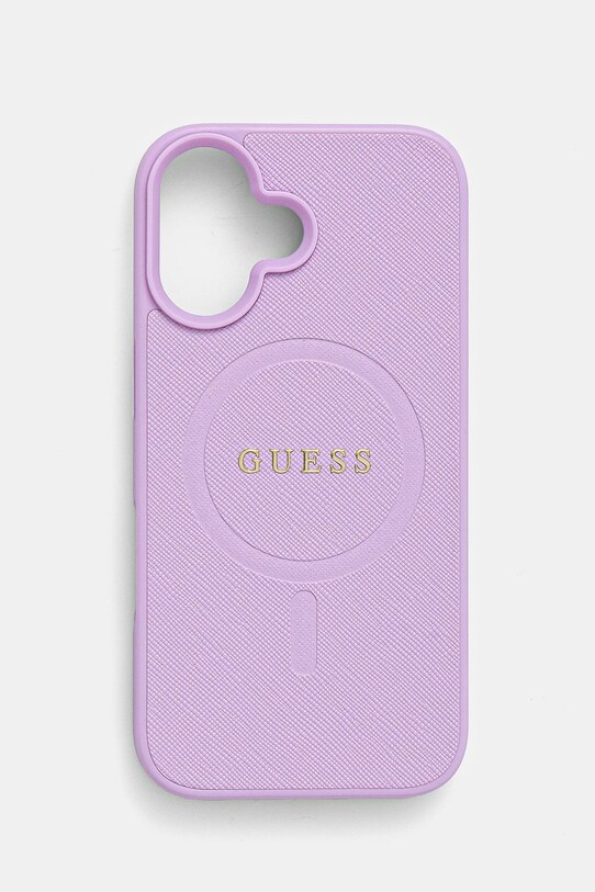 Puzdro na mobil Guess iPhone 16 6.1 na mobil fialová GUHMP16SPSAHMCU