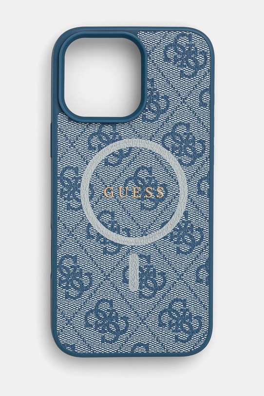 Чехол на телефон Guess iPhone 16 Pro Max 6.9 узор голубой GUHMP16XG4GFRB
