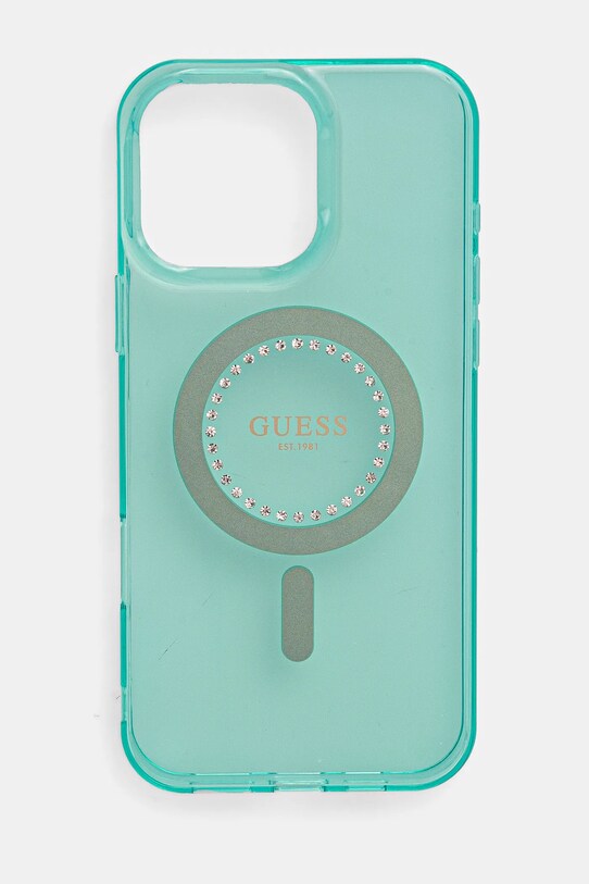 Guess etui na telefon iPhone 16 Pro Max 6.9 aplikacja turkusowy GUHMP16XPFTDTEN