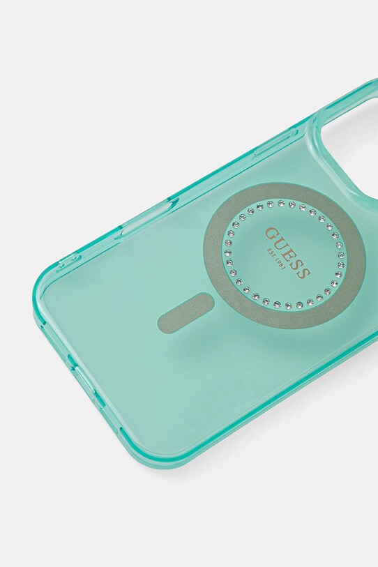 Guess etui na telefon iPhone 16 Pro Max 6.9 GUHMP16XPFTDTEN turkusowy AA00