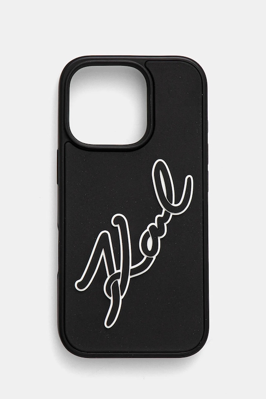 Чохол на телефон Karl Lagerfeld iPhone 16 Pro 6.3 для телефону чорний KLHCP16L3DRKSDLK