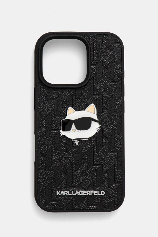 Etui za telefon Karl Lagerfeld iPhone 16 Pro 6.3 za telefon crna KLHCP16LPGKLCHPK