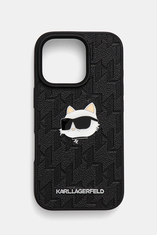 Karl Lagerfeld etui na telefon iPhone 16 Pro 6.3 na telefon czarny KLHCP16LPGKLCHPK