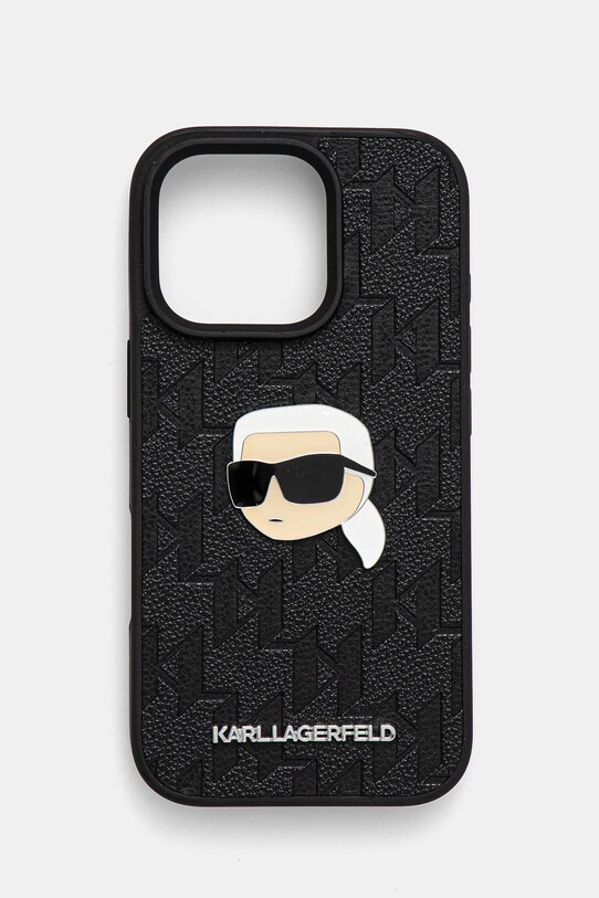 Karl Lagerfeld etui pentru telefon iPhone 16 Pro 6.3 pentru telefon negru KLHCP16LPGKLKIPK