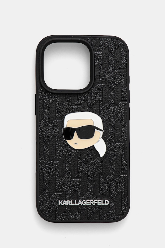 Etui za telefon Karl Lagerfeld iPhone 16 Pro 6.3 za telefon crna KLHCP16LPGKLKIPK