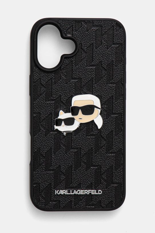 Karl Lagerfeld etui pentru telefon iPhone 16 Plus 6.7 pentru telefon negru KLHCP16MPGKLKCPK