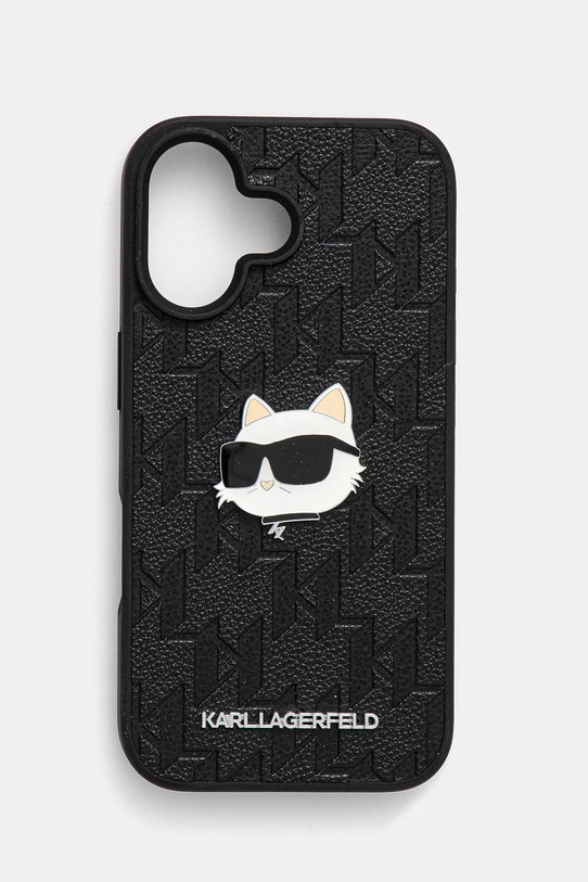 Чехол на телефон Karl Lagerfeld iPhone 16 6.1 для телефона чёрный KLHCP16SPGKLCHPK