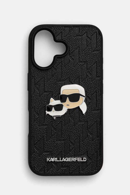 Чехол на телефон Karl Lagerfeld iPhone 16 6.1 для телефона чёрный KLHCP16SPGKLKCPK