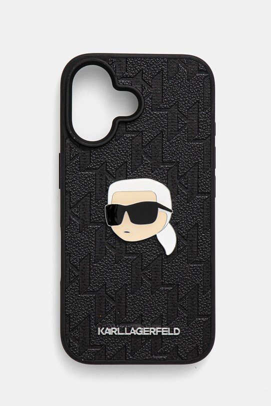 Чохол на телефон Karl Lagerfeld iPhone 16 6.1 для телефону чорний KLHCP16SPGKLKIPK