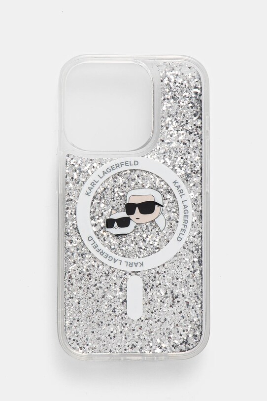 Karl Lagerfeld etui pentru telefon iPhone 15 Pro 6.1 cu modele transparent KLHMP15LLGKCSGH
