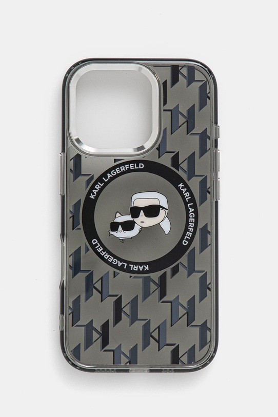 Θήκη κινητού Karl Lagerfeld iPhone 16 Pro 6.3 στάμπα μαύρο KLHMP16LHMCKMHK