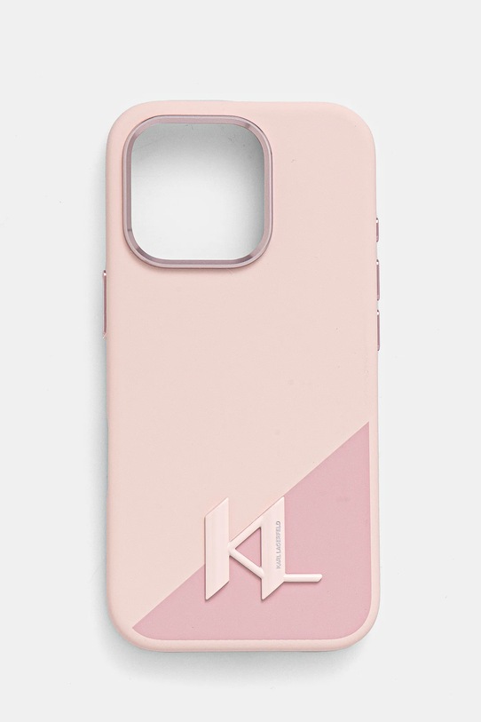 Obal na telefon Karl Lagerfeld iPhone 16 Pro 6.3 na mobil růžová KLHMP16LSCMKMPCP