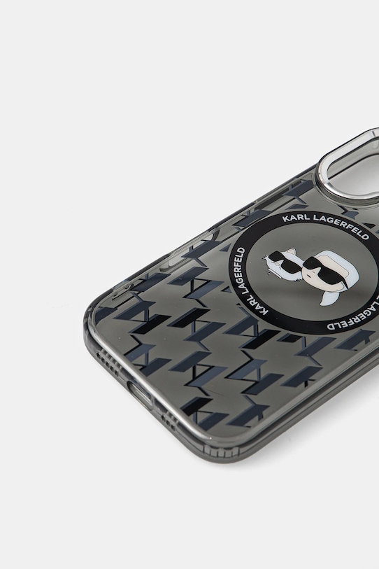Karl Lagerfeld etui pentru telefon iPhone 16 6.1 KLHMP16SHMCKMHK negru AA00