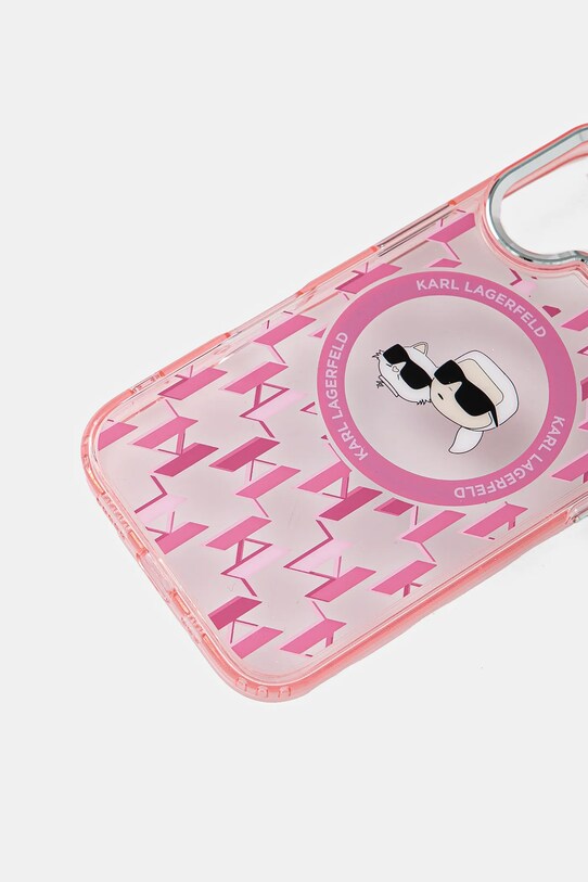 Obal na telefon Karl Lagerfeld iPhone 16 6.1 KLHMP16SHMCKMHP růžová AA00